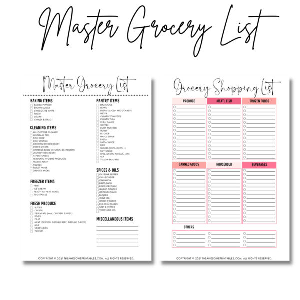 Master Grocery List